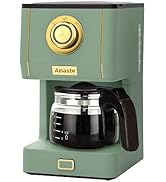 Amaste Drip Coffee Maker, Coffee Machine with 25 Oz Glass Coffee Pot, Retro Style Coffee Maker wi...