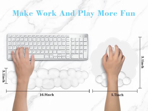 Gel Cloud Keyboard and Mouse Wrist Rest