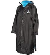 4Monster Unisex Swim Parka with Hood,Quick-Dry Wetsuit Changing Robe Waterproof, Warm Coat Surf P...