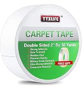 YYXLIFE Rug Tape Double Sided Carpet Tape Heavy Duty, 2 Inch x 30 Yards, Carpet Adhesive Removabl...