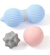 YIXIUTEN Silicone 3-Piece Massage Ball Set - Peanut, Textured and Spiky Lacrosse Balls to Relieve...