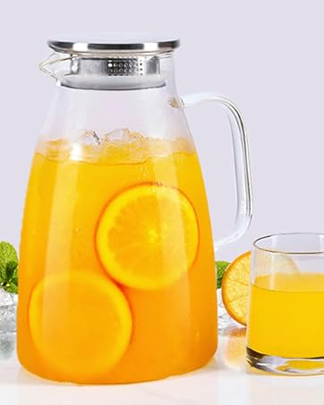 glass pitcher with lid