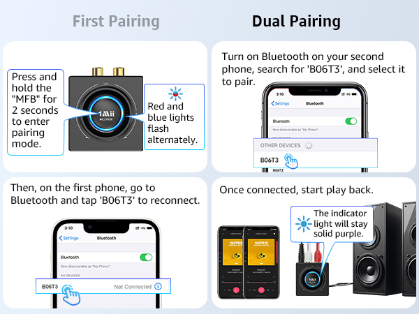 Pair with the second Bluetooth device