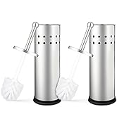 Home Intuition Polished Chrome Stainless Steel Vented Toilet Brush and Holder (2)