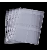 10 Sheet Binder Pockets Inserts with four pockets A5 Size 6 Hole Binder Folder for Dies and Stamp...