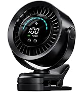 duludulu Portable Clip on Fan, Rechargeable USB Desk Fan with Turbo Airflow, 100 Speeds LED Displ...