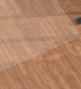 Blvornl Frosted Clear Chair Mat for Hardwood Floor, 34.6"*47.2" Hard Material Office Chair Mat, M...