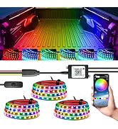 Qasim 3PCS 60 inch Truck Bed Light RGB APP Bluetooth Control Light Kit, Dynamic Multi Color, IP67...