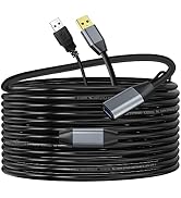LDKCOK Active USB 3.0 Extension Cable 30ft– Male to Female Extender Cord, USB Extension Cable for...
