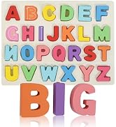 Kairsya Alphabet Puzzle - Wooden Puzzles for Toddlers 1-5 | ABC Puzzle Shape Alphabet Learning To...