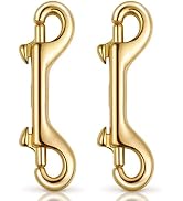 UKCOCO 2 Pack Scuba Diving Double Ended Brass Trigger Clips Snap Hook for Bag Key Keychain Luggag...