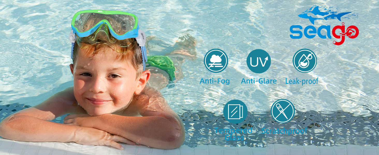 green snorkel mask for kids boys3
