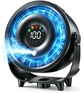 Ouddy Mode Small Desk Fan, 4000mAh Portable Misting Quiet Table Fan with Digital Display, Wall-Mo...