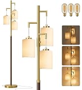 G-SAFAVA 70" Dimmable Floor Lamp Wood Floor Lamps for Living Room Bedroom Mid Century Modern Floo...