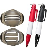 2Pcs Red and Black Golf Ball Line Marker Golf Ball Line Drawing Marker Line Template Liner Drawin...