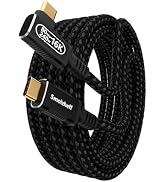 USB C Cable 6.6ft/2m, 90 Degree Right Angle USB5 Cable,for Thunderbolt 5/4, USB4,80Gbps Data Tran...