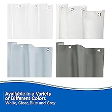 Kenney_Medium Weight PEVA Shwr Liner_Available Colors