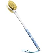 Shower Brush with Soft and Stiff Bristles,20.5" Extra Long Handle Dual-Sided Back Scrubber Bath B...