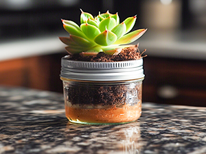Mason Jars Succlent Planting
