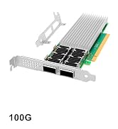 Vogzone 100GbE Dual QSFP28 Ports Converged Network Card with Intel E810-CAM2 Chip, PCIe 4.0 x16 E...