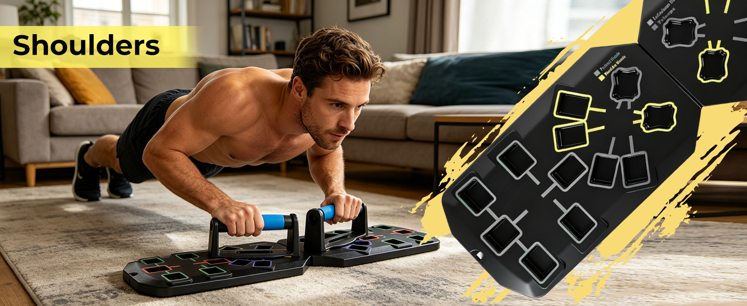 Push Up Board 7-In-1 Workout Equipment With Square Slots