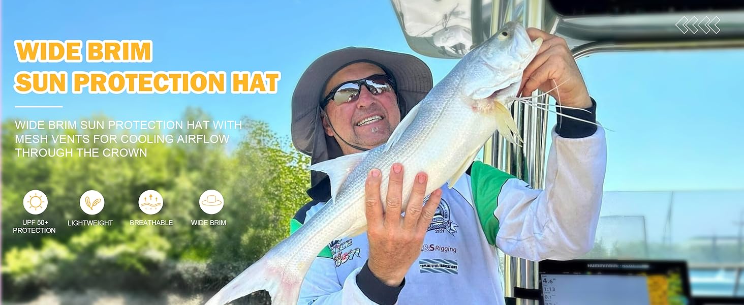 UPF50 WIDE BRIM SUN HAT