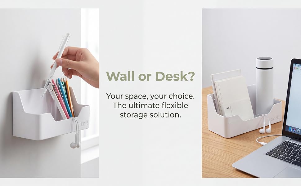 Multiple Purpose Wall Mount and Desktop Use Organizer Shelf