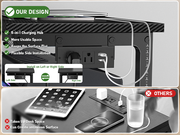 desktop computer stand with charging