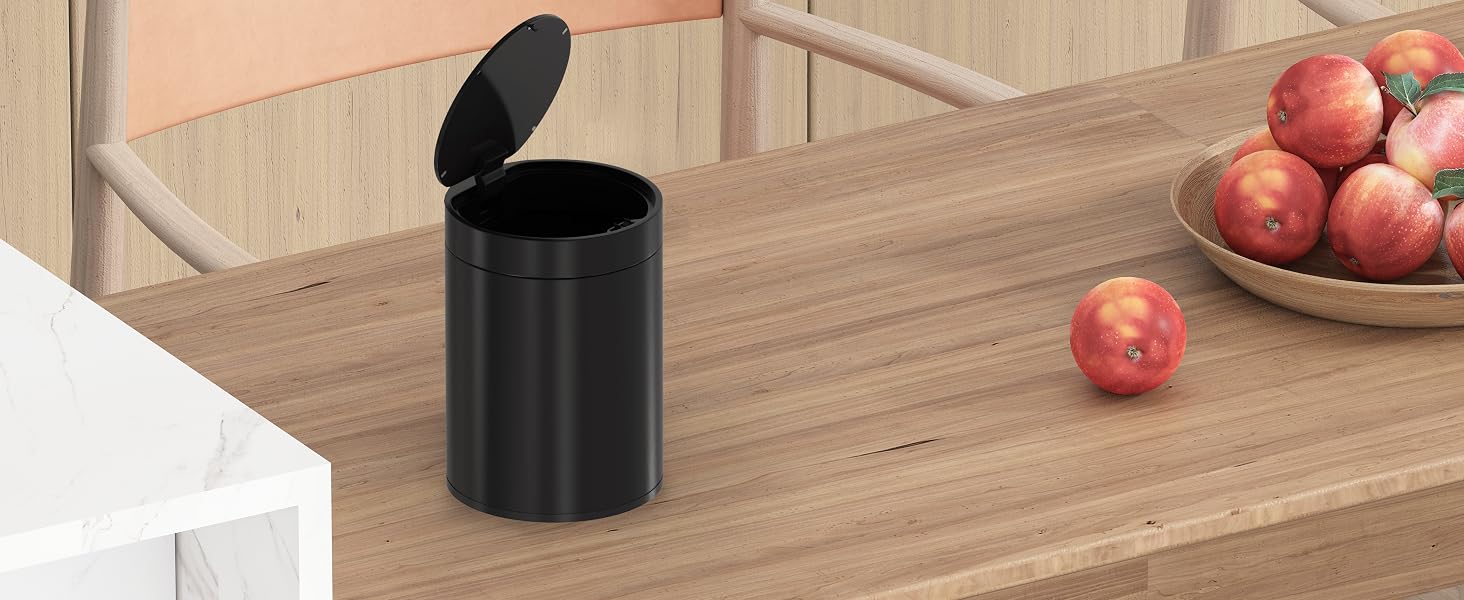 small desk trash can with lid