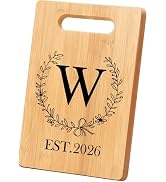 Personalized Cutting Board, Monogrammed Wedding Gift for Couple Newlywed 2026, Initial Birthday G...
