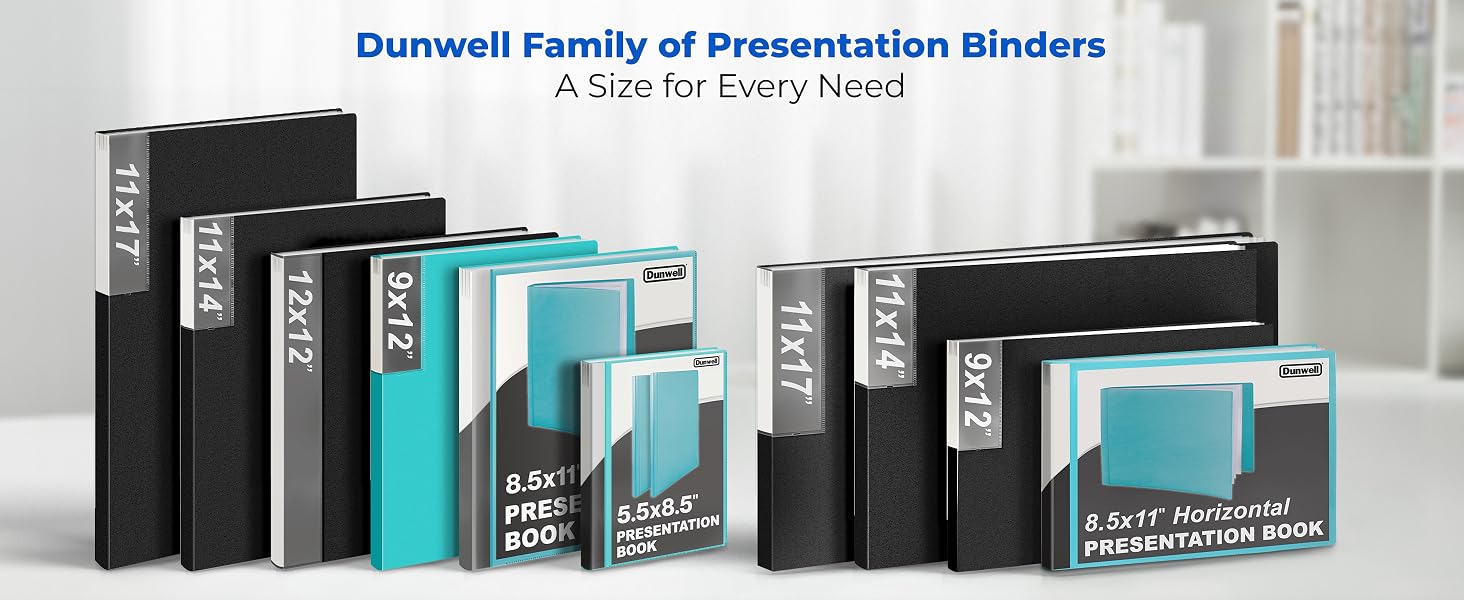 Dunwell Family of Presentation Binders - A Size for Every Need