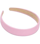 WantGor 1 Inch PU Leather Headband, Wide Padded Hairband Fashion Hair Bands Cute Womens Headbands...