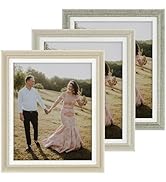 8x10 Rustic Picture Frames, Set of 3, Desktop or Wall Gallery Photo Frames for Horizontal and Ver...
