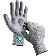DULFINE A3/A4/A9 Cut Resistant 2/3/6/12 Pairs Work Gloves for Men & Women | Touchscreen, Foam Nit...