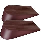 Extra Large Rubber Door Stoppers - Door Stop Wedge, Heavy Duty Jumbo Flexible Door Holder - Brown...
