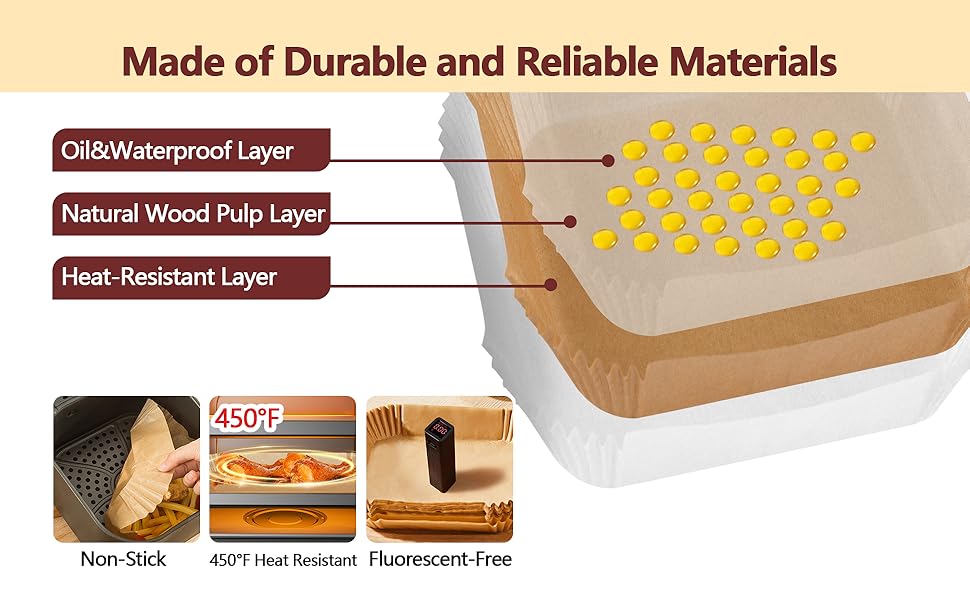 square air fryer liners disposable