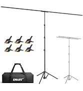 EMART 2-in-1 T Shape Backdrop Stand 8.7x7ft(WxH), Portable Photo Backdrop Stand Kit with Carring ...