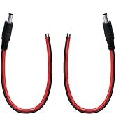 0.8FT 5.5mmx2.5mm Pigtail Cable Male 14AWG DC Maintenance Cable DC 5525 Connector for CCTV Survei...