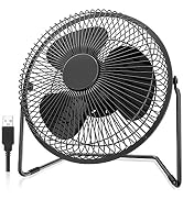 EasyAcc 9 Inch USB Desk Fan Ultra-quiet USB Powered 360° Rotation Desktop Fan with Metal Frame, P...