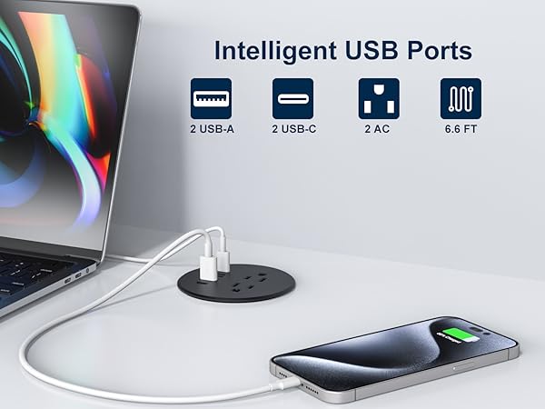 desk power grommet