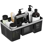 BYUNER Plastic Shower Caddy Dorm: Portable Cleaning & Shower Caddy with Handle, 4 Divided Compart...