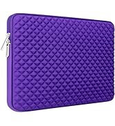 RAINYEAR 14 Inch Laptop Sleeve Diamond Foam Shock Resistant Neoprene Padded Case Fluffy Lining Zi...