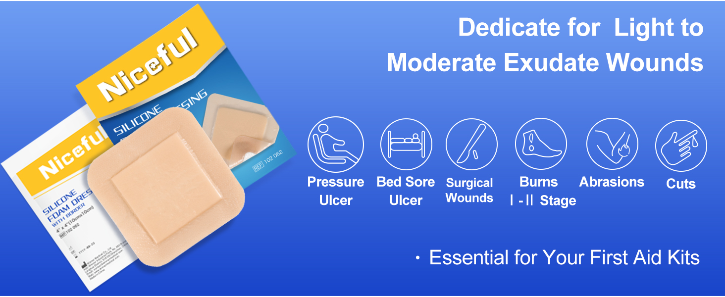 silicone foam dressing 4x4