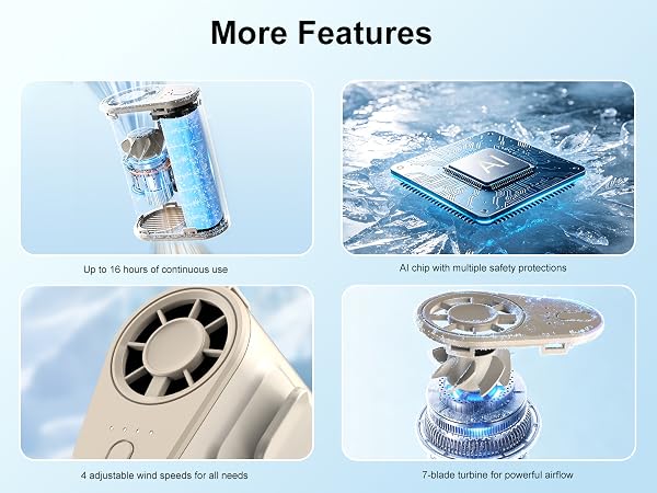 belt fan clip on waist portable cooling fan