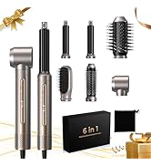 Hair Dryer Brush,Blow Dryer Brush with Attachments,110000 RPM Curly Twist 6 in 1 Air Style, Profe...