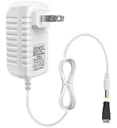 12V Power Supply, 12 Volt 2A 24W DC Power Supply, White LED Power Adapter, AC 110V to 12V Wall Mo...