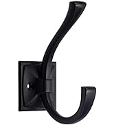 TUNNY 5 Pack Antique Design Wall Hanging Coat Hooks - Matte Black Coat Hooks Towel Hook for Entry...