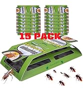 Roach Trap (15 Pack) -Cockroach Traps indoor with Bait,Roach Motel -child hild & Pet Friendly