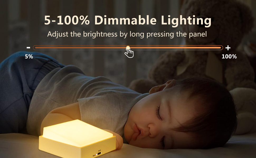 Vecoter LED Night Light, Magnetic Nightlight with Rechargeable Battery,Dimmable,30-Minute Timer