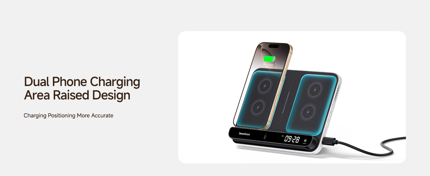 2 phone wireless charging station